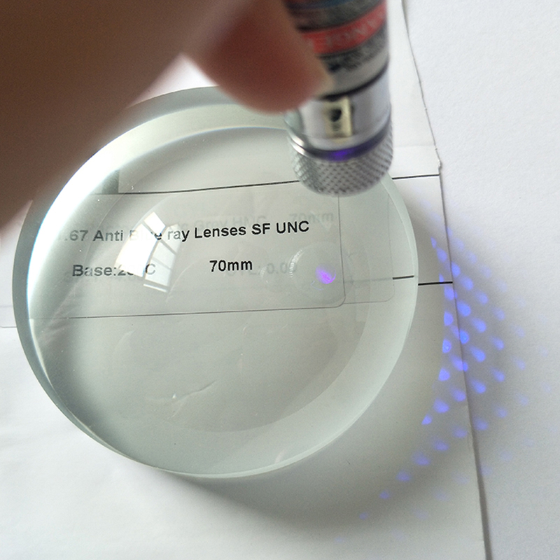 1.67 반제품 블루 블록 단초점 렌즈