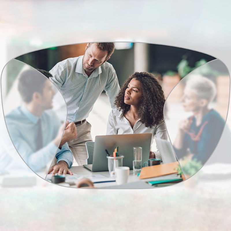 사무실 직업용 렌즈